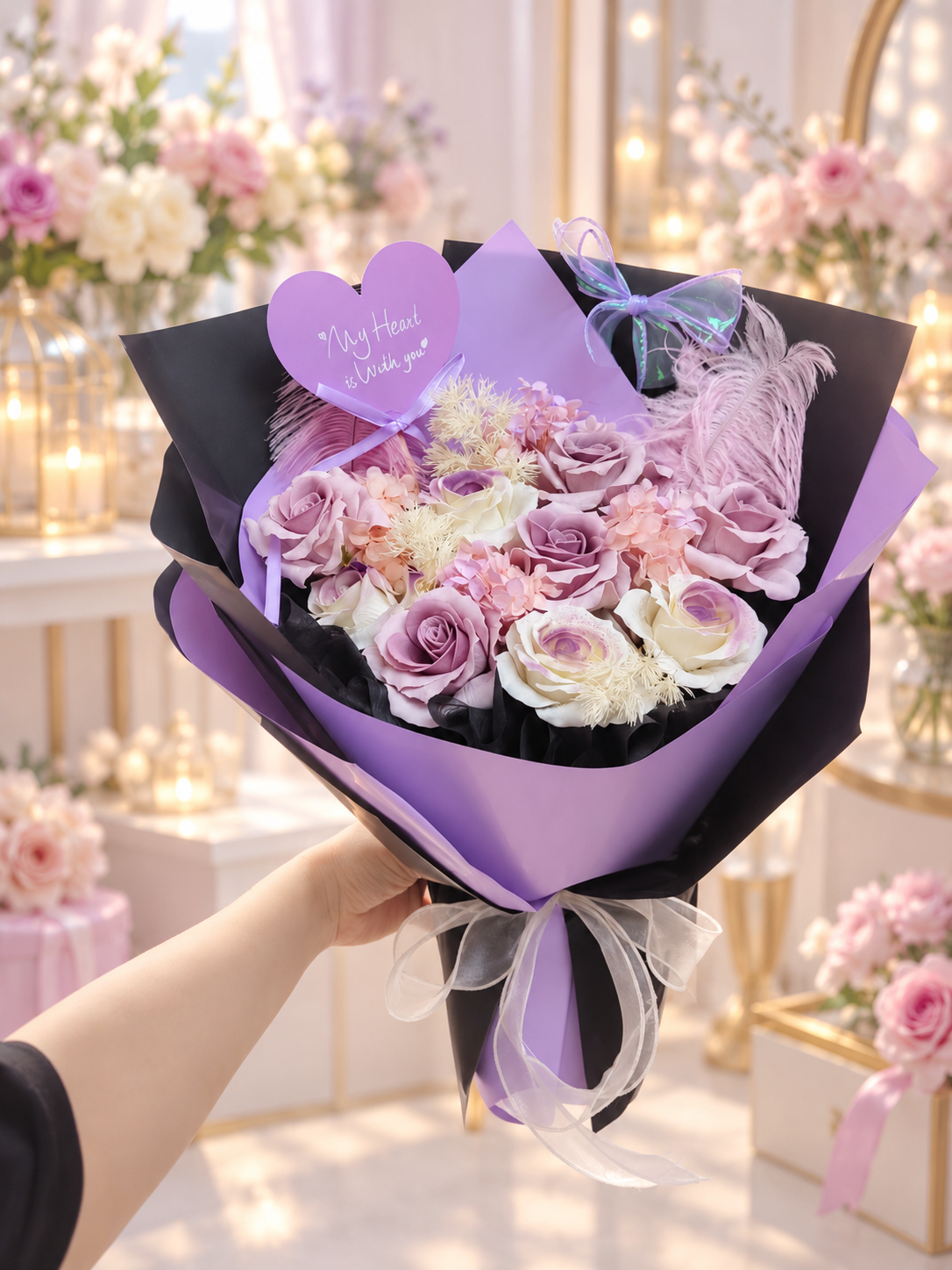Purple Dream Romance Rose soap flower Bouquet | 紫色梦幻浪漫玫瑰花束
