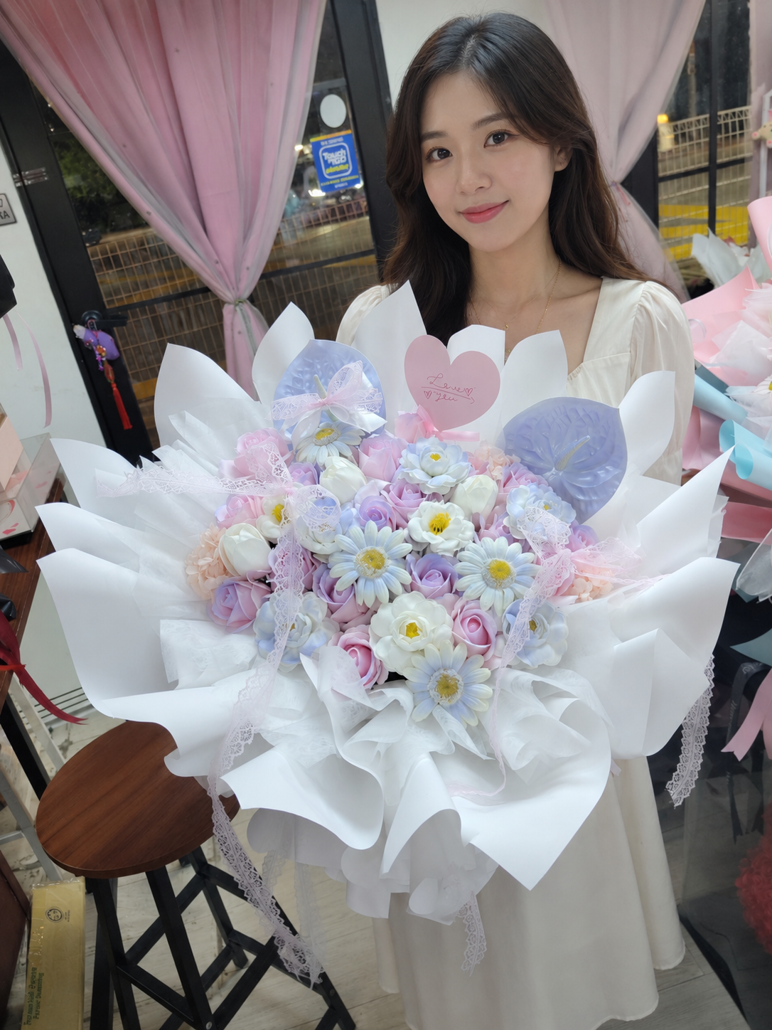 Pastel Dream Soap Flower Bouquet