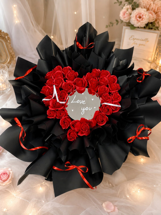 🖤🌹 镜面中的是我爱的人 | Mirror of Love ❤️soap flower
