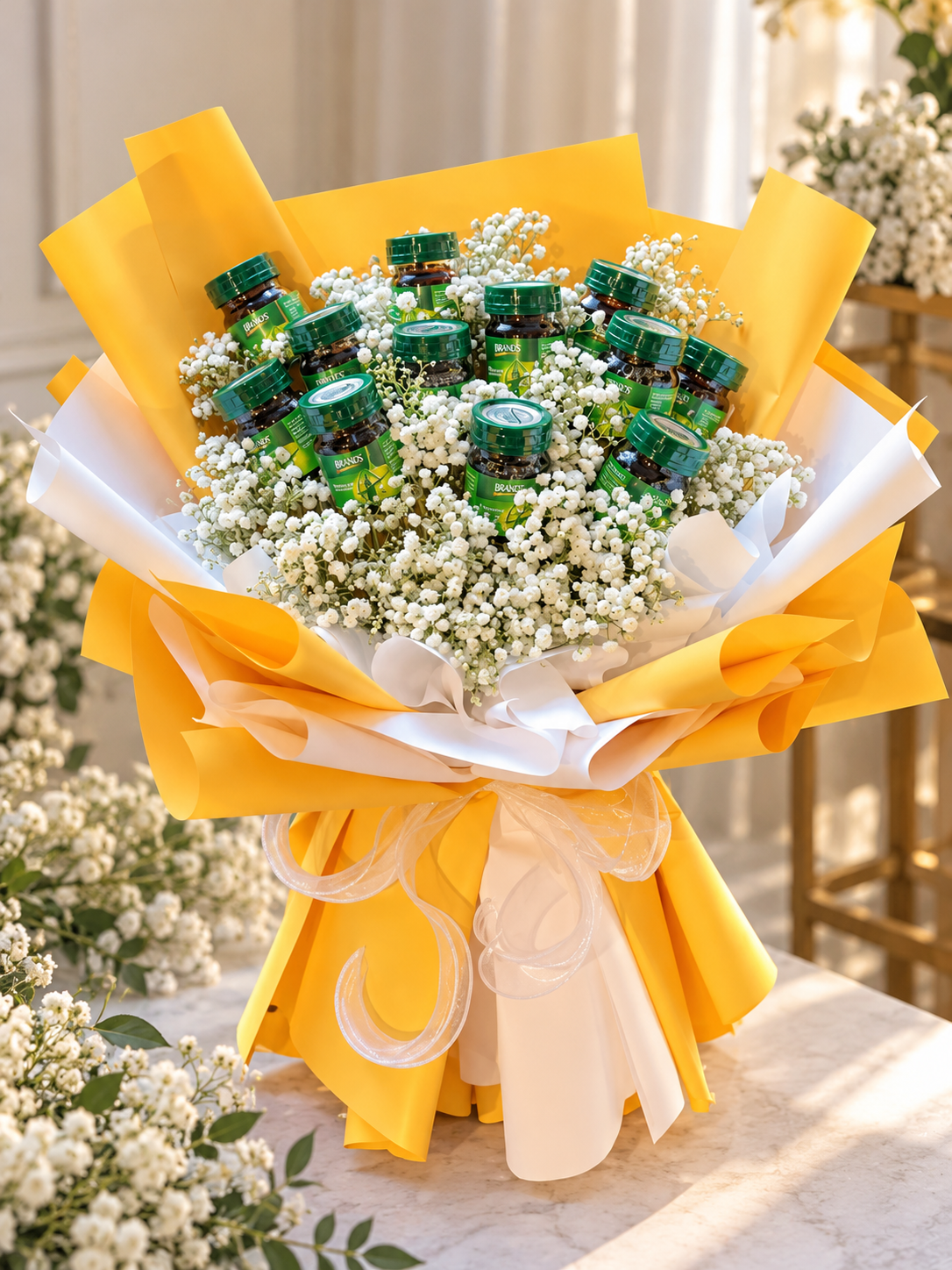 BRAND’S Essence of Chicken Bouquet 💛
白兰氏鸡精花束｜暖心关怀系列
A bouquet full of love, care & thoughtful wishes! 💐