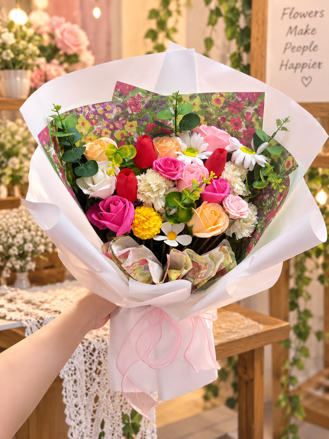 Sweet Bloom Garden Soap Flower Bouquet 🌸💐