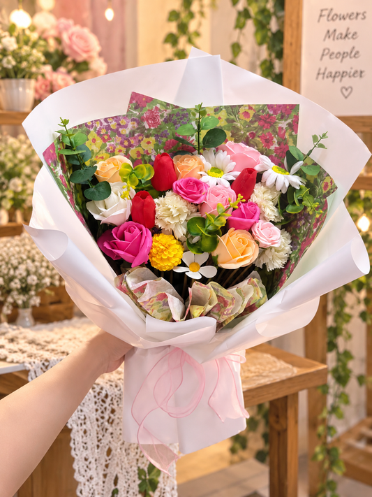 Sweet Bloom Garden Soap Flower Bouquet 🌸💐