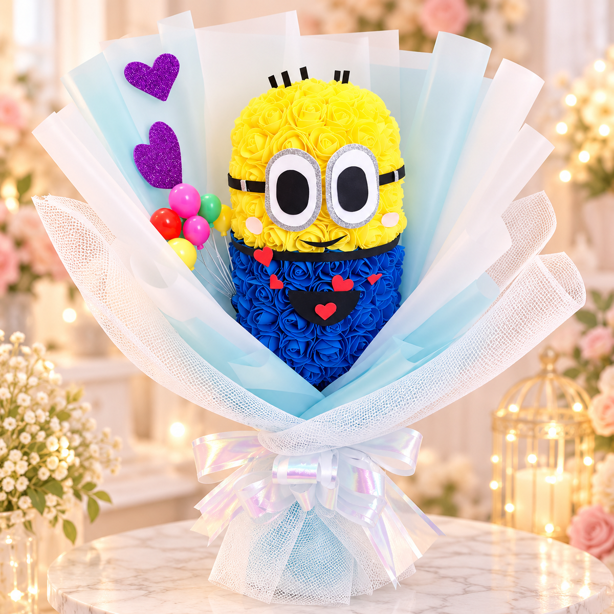 💛 3D Minion Rose Bouquet – Cute & Lovely Gift
A Little Minion, A Lot of Happiness! 💛💙